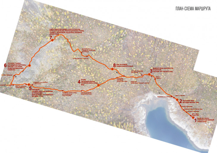7. План-схема экотропы на озере Собачьем